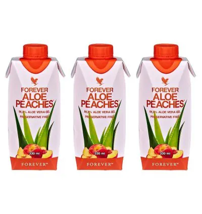 Forever Aloe Peaches 330ml Tripack